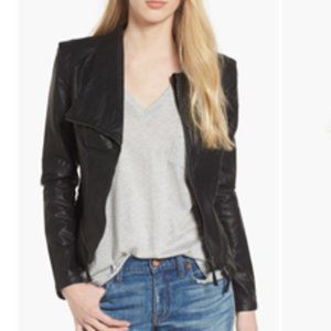 Faux Leather Moto Jacket BLANKNYC in Black Size XS